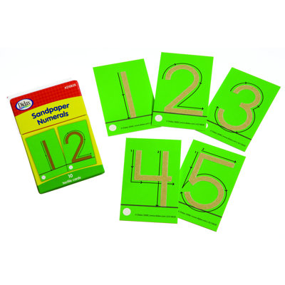 Nombres de chiffres papier abrasifs tactiles