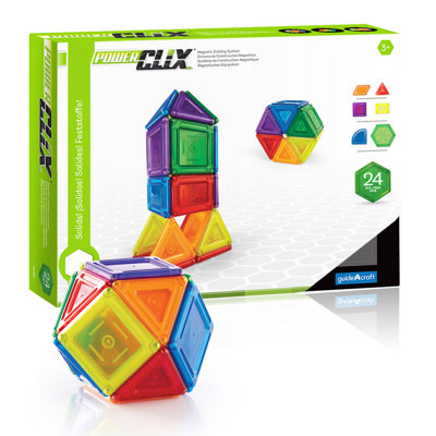 PowerClix Solids Magnetic Building Toy 24 Pieces