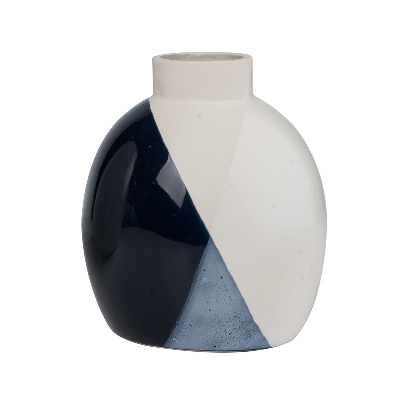 Vase en grès blanc 7 po