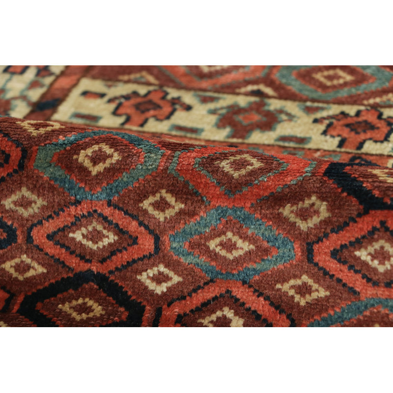 Antique One-of-a-Kind 4'X6' Hand Knotted Area Rug