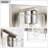 4-Light 25.5 in. Brushed Nickel Vanity Light with Clear Square Glass Shades-2052992837-2050243611