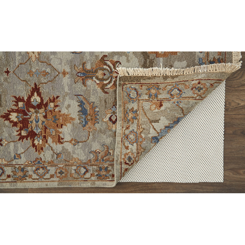 Leylan Wool Oriental Area Rug in Brown, Rectangle 8'6" x 11'6"