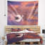 Flamant rose blanc gigantesque pour les tapisseries de lake-28487139