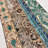 25.2x52 Inch Green Wool Patchwork Rug, Small Patchwork Rug