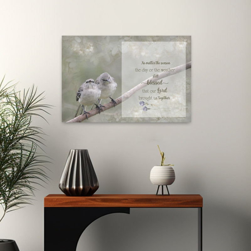 Ensemble d'art contemporain de fleurs d'oiseaux, H 16 po x l 24 po