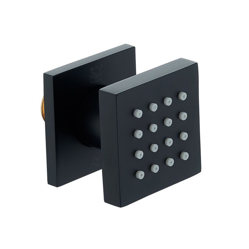 Panneau de douche 1,96 avec, Noir mat