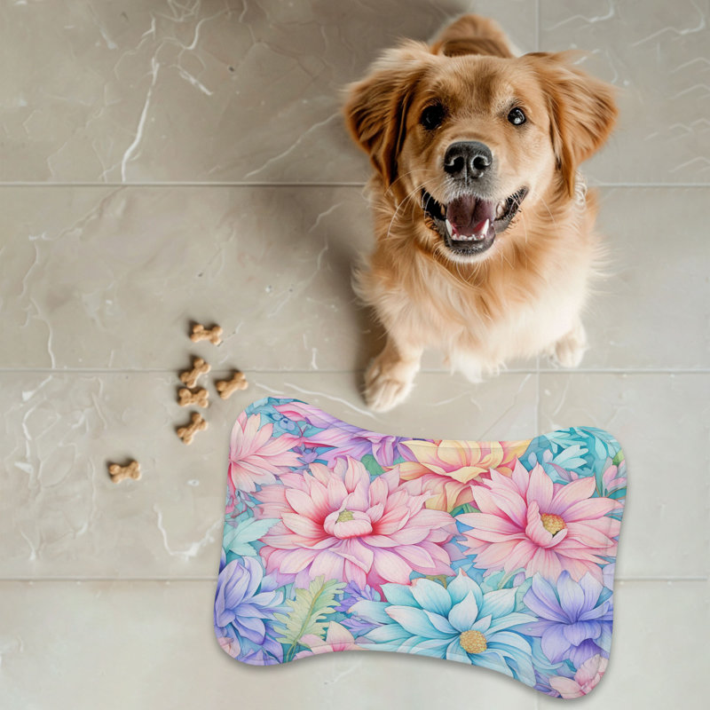 Doux aquarelles douces - Tapis d'alimentation en os 1 pièce