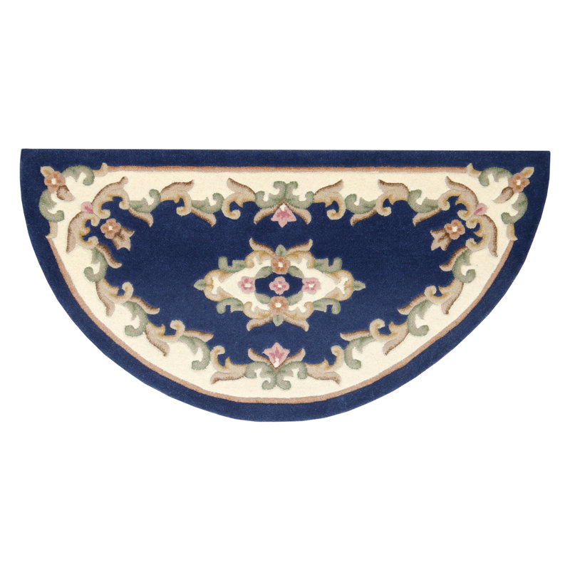Hounslow Oriental Wool Hand Tufted Area Rug, Semi Circle 69 x 137cm