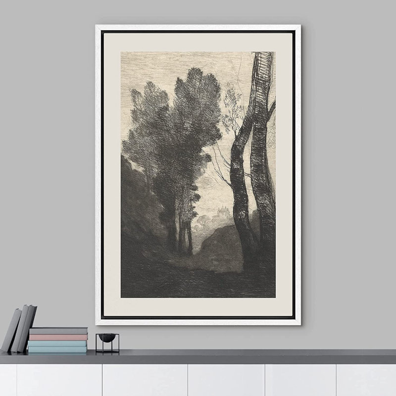 Impression sur toile, "Rustic Countryside", Blanc, H 1,5 po x l 36 po x P 1,5 po