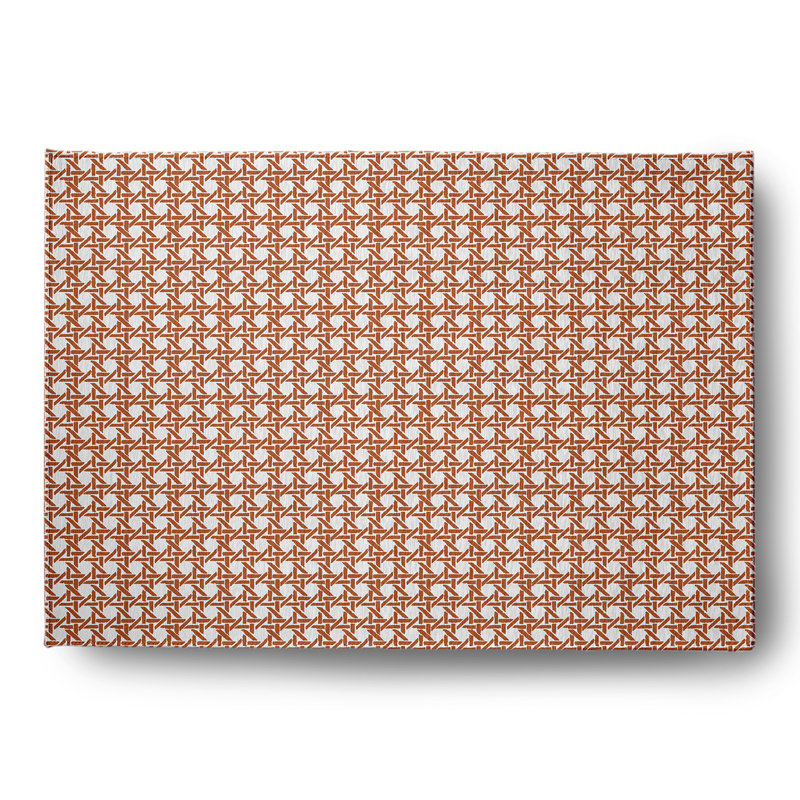 Coral Geometric Chenille Rectangular Rug 5' x 7'
