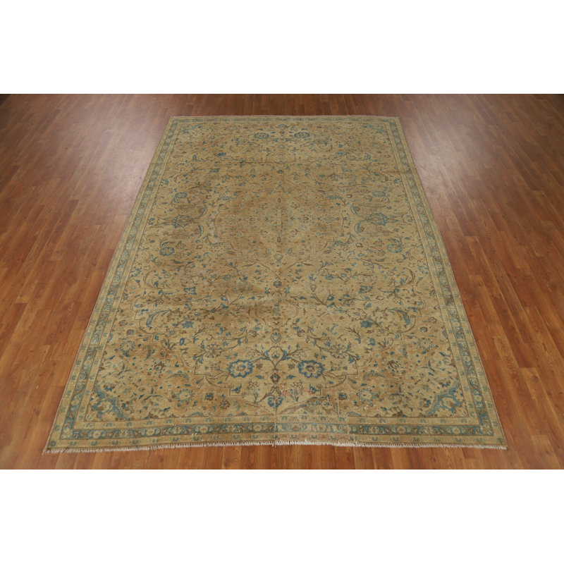 Tapis traditionnel rétro à motif floral 7 x 10
