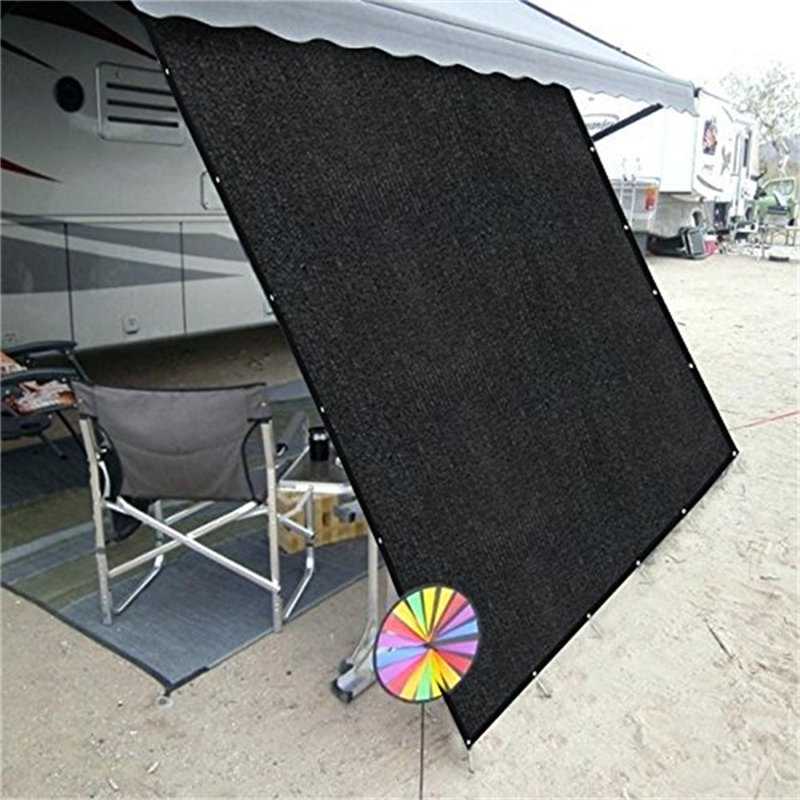Mr.Garden Sunbrella Black Cover Retractable Patio Awning, 53" H x 42" W x 10" D