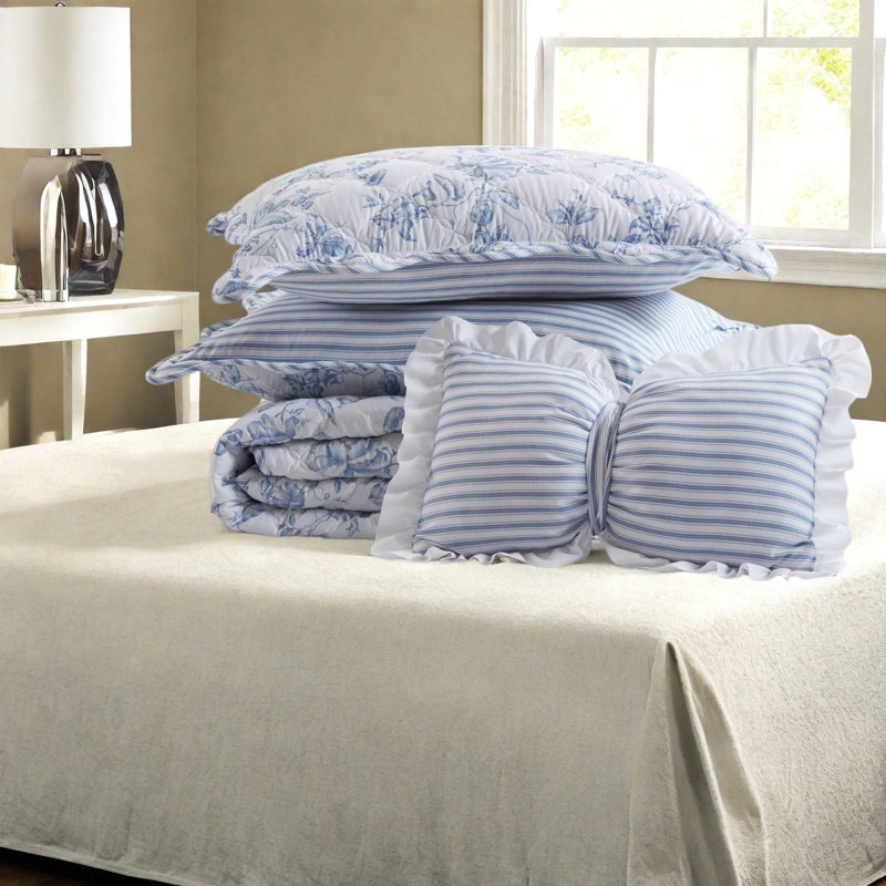 Ensemble de literie réversible pour très grand lit, courtepointe florale en microfibre douce pour la maison