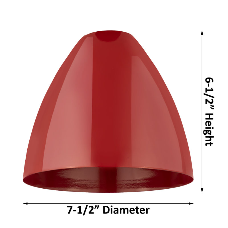 Applique à bras en métal, Rouge, Nickel poli