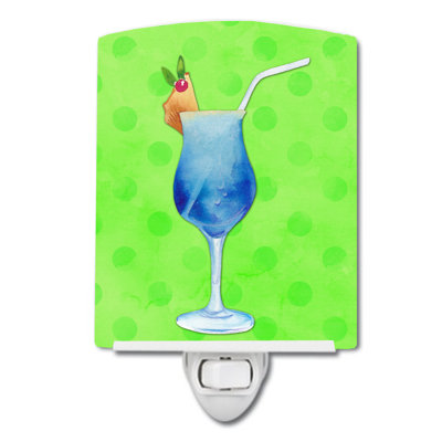 Éclairage de nuit en céramique summer cocktail pois points