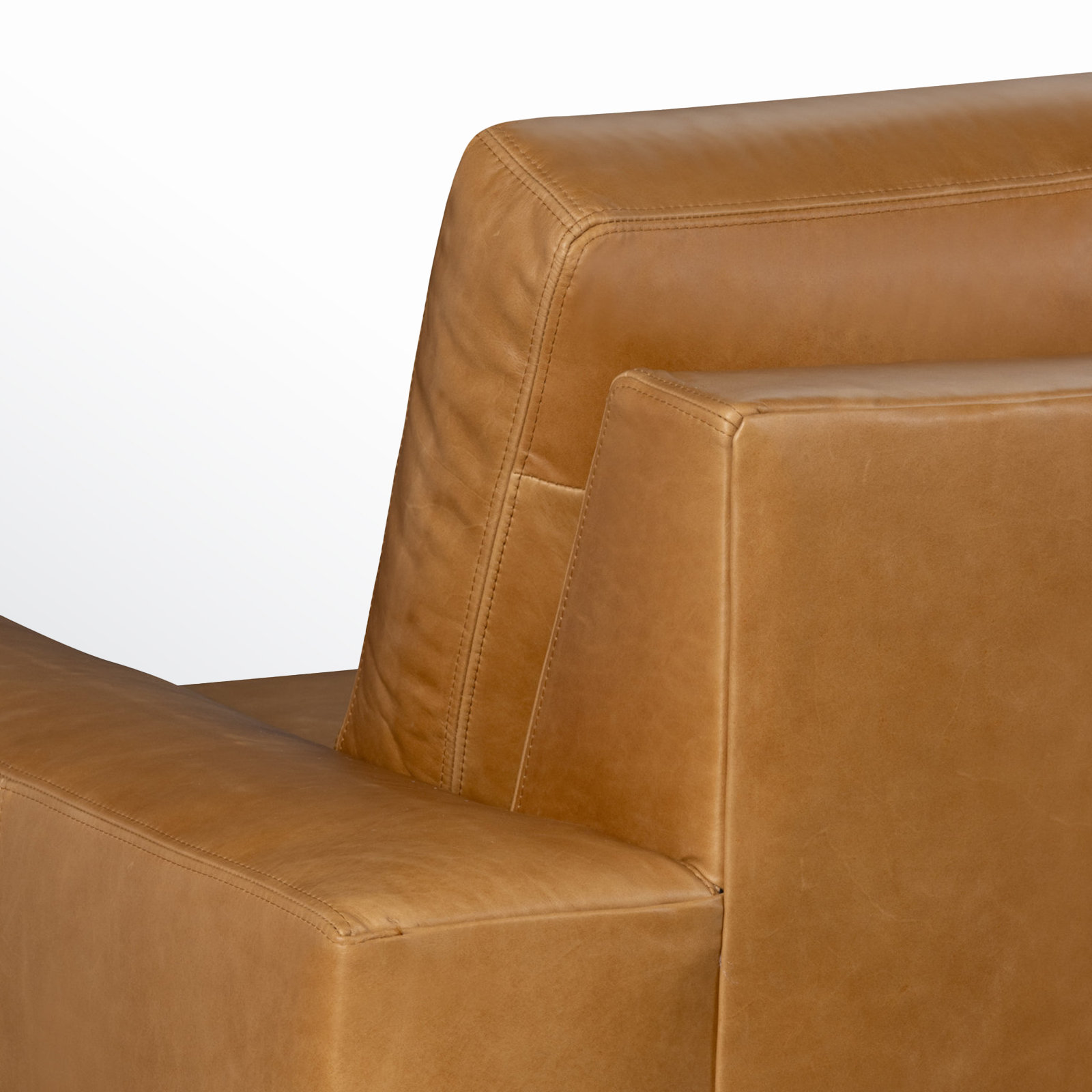 Jonie 66'' Loveseat, Bistro Saddle Genuine Leather