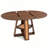 Extendable Round Dining Table with Hidden Storage and Decorative Woven Details