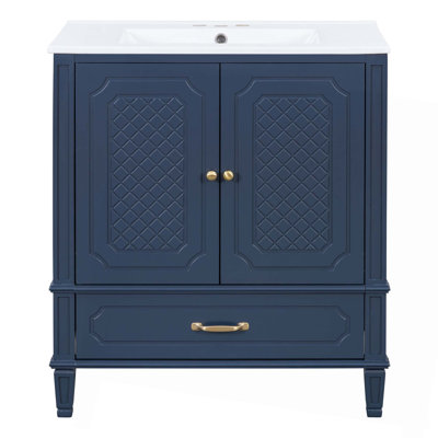 Ensemble de meuble-lavabo 60 po avec lavabo double 60 po, 2 armoires avec porte et 2 tiroirs