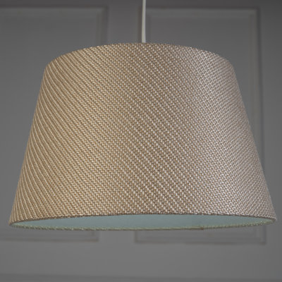 22cm H Linen Empire Pendant Shade ( Uno ) in Cream