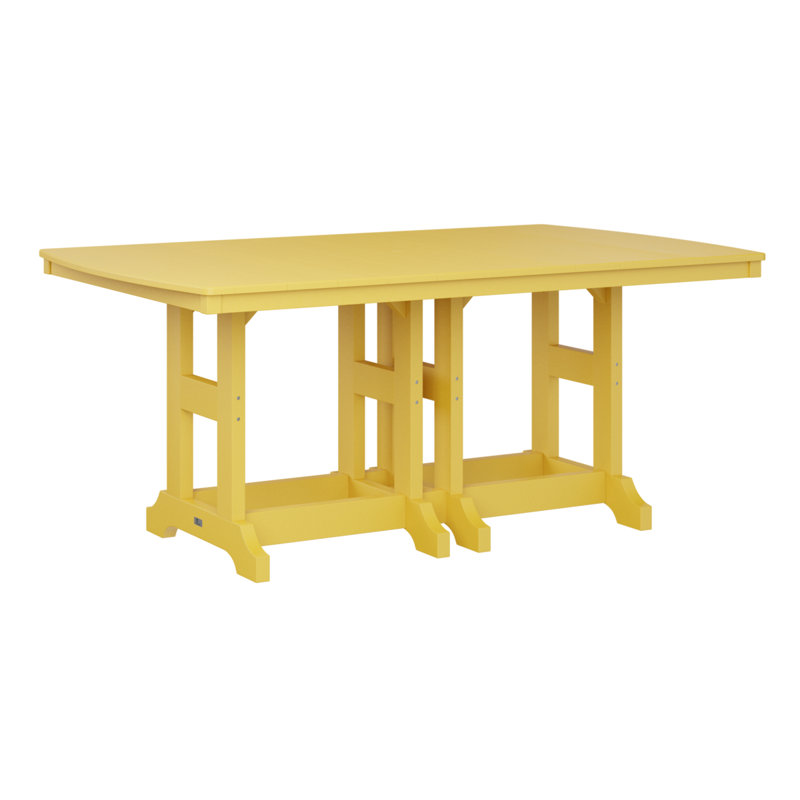 Table de bar rectangulaire Berlin Garden Garden Classic, H 39,5 po x l 72 po x P 44 po, Jaune soleil levant