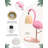 Fragrance Candle Warmer Flamingo Lamp With Timer, Dimmable, Halogen, Polished, (Pink)