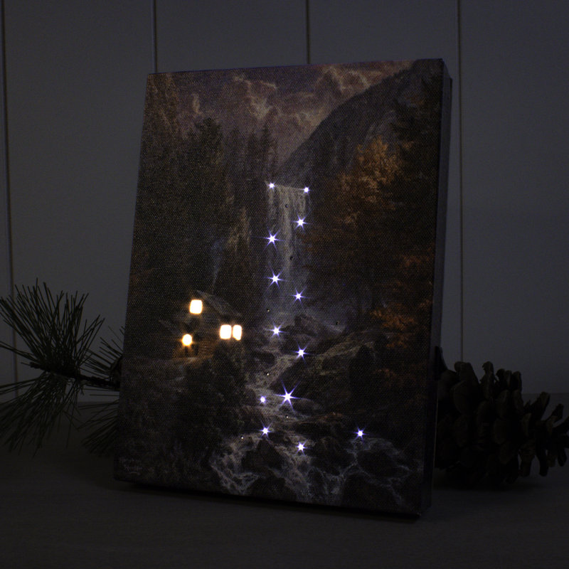 Gullion - Secret Falls 8x6 Lighted Tabletop Canvas