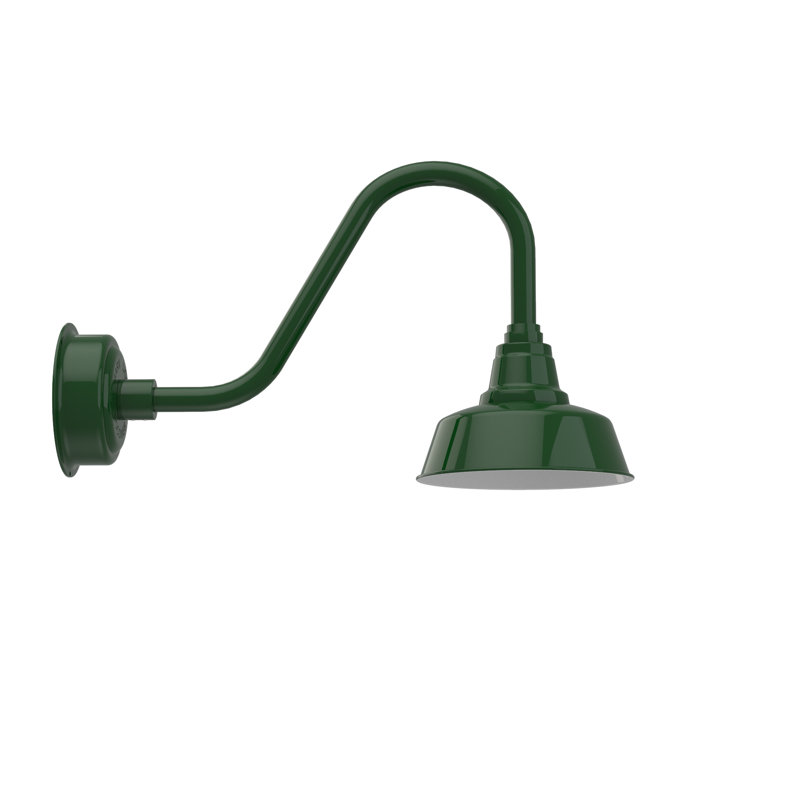 Luminaire de grange d’extérieur à del Vandervliet, Vert Tage, H 14,38 po x l 10 po x P 24 po