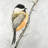 Small coal tit - 32"x32" art on canvas