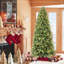 Arbre de Noël 9 pi avec 2435 pointes et 700 lumières DEL blanc chaud - Branches mixtes PVC + PE-55740384