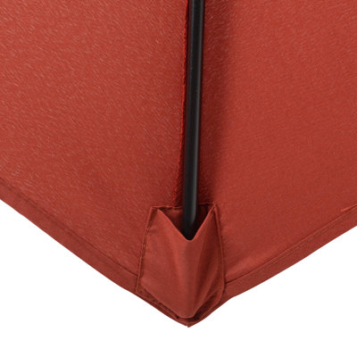 Parasol d'extérieur 6,6 pi avec 6 nervures, rouge vin, 6,6 pi