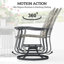 Ensemble de 2 fauteuils oscillants d'extérieur Outsunny