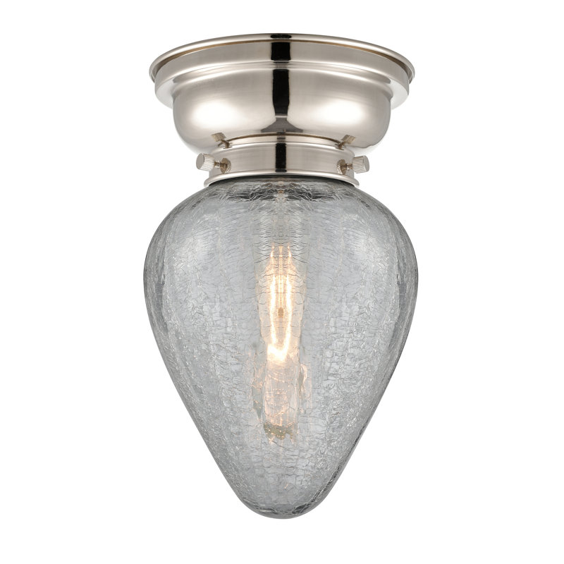 Plafonnier encastré 1 lumière 6,5 po Shauna, Nickel poli, Ampoule non incluse