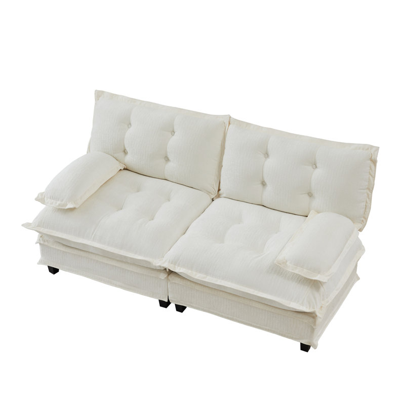 Canapé modulaire en chenille moderne modulaire en chenille, Chenille beige