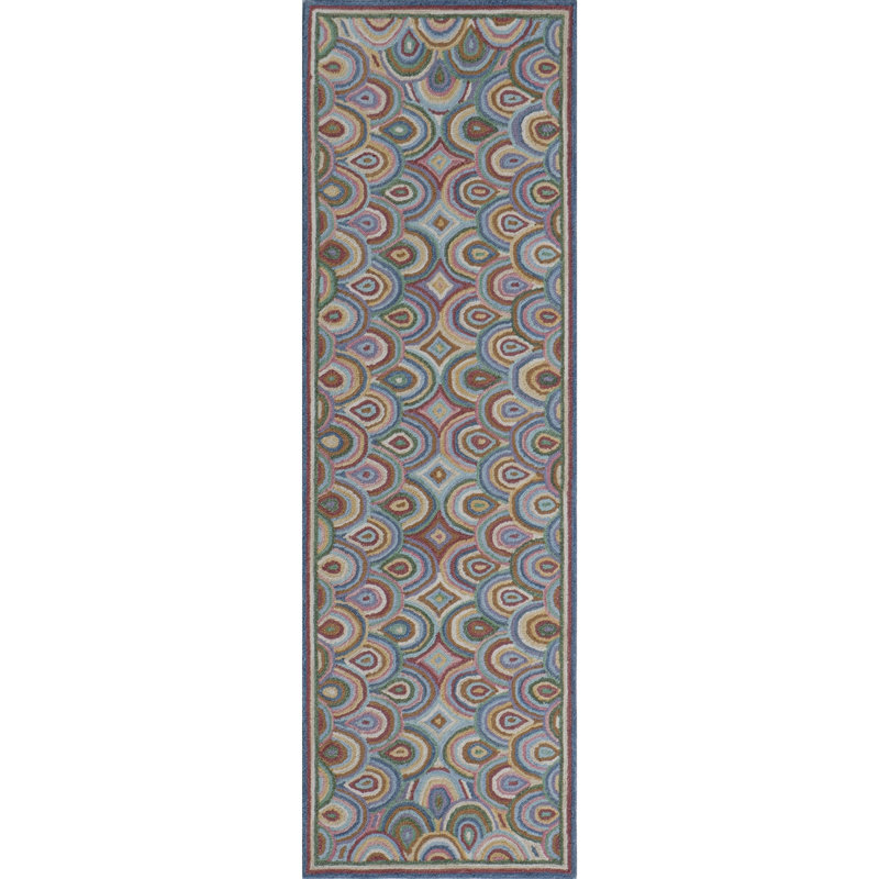 Rainbows Hand-Tufted Wool Area Rug, Runner 2'6" x 8'