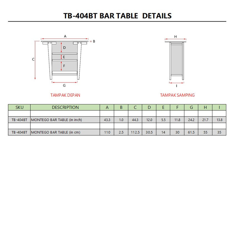 Montego Teak Home Bar