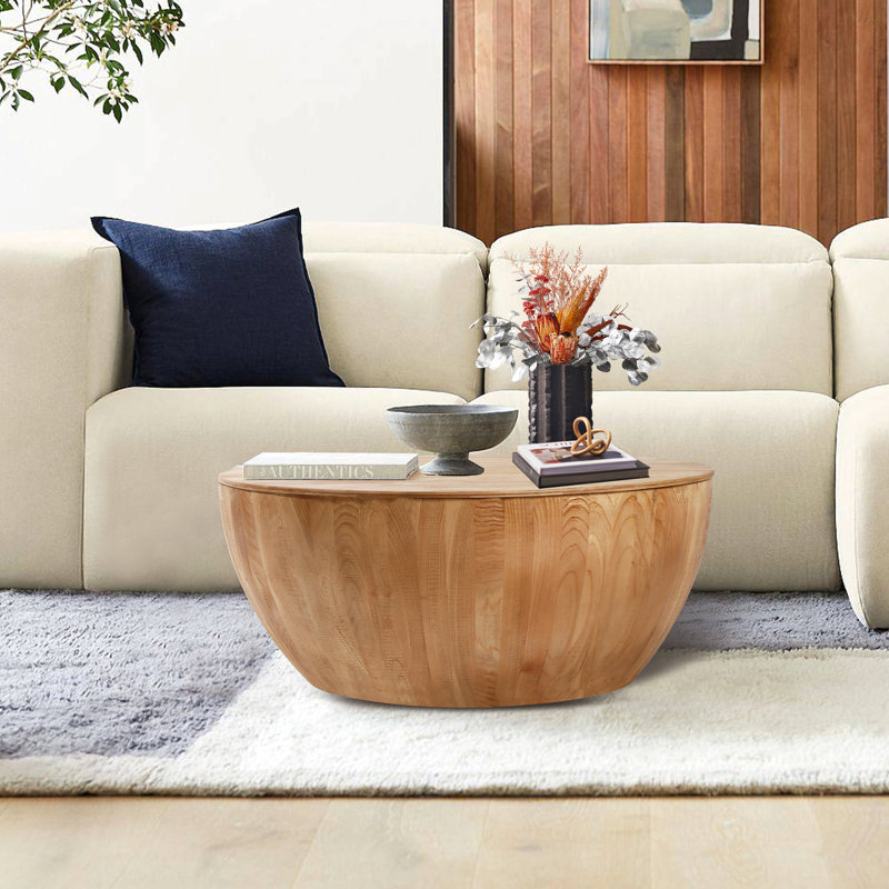 Table basse 35,43 "en forme de seau de style rétro pour bureau, salle à manger et salon