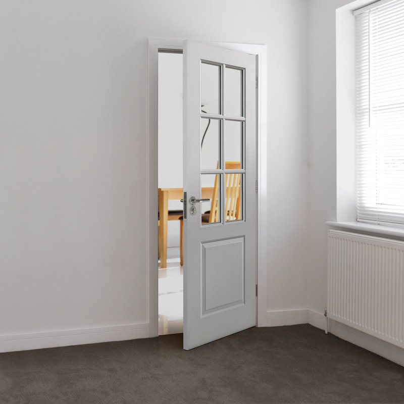 Faro Internal Door Primed, 198.1cm H x 76.2cm W x 3.5cm D