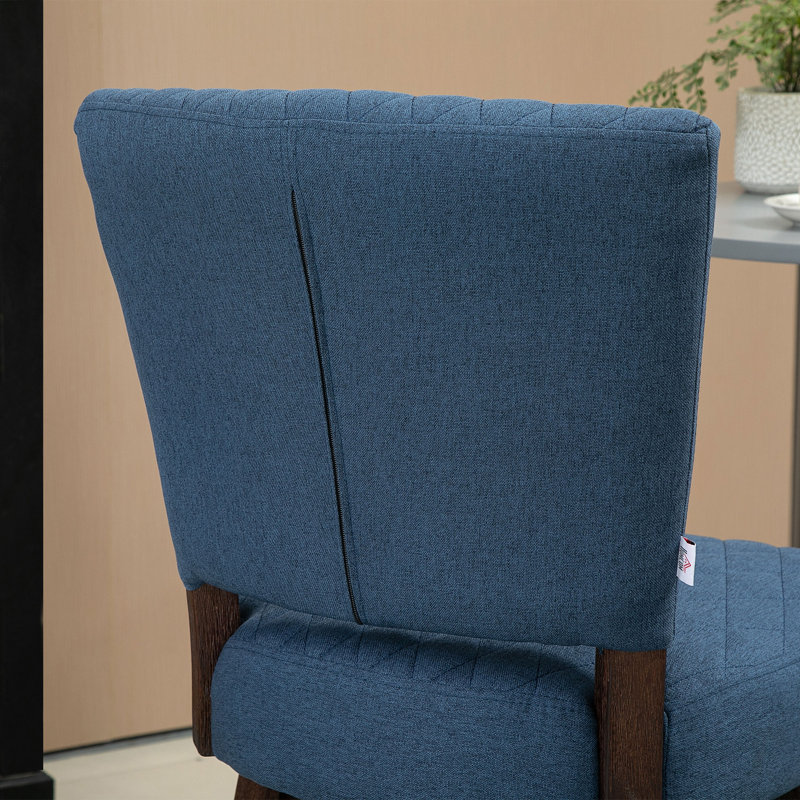 Swivel Upholstered Counter Stool, Blue