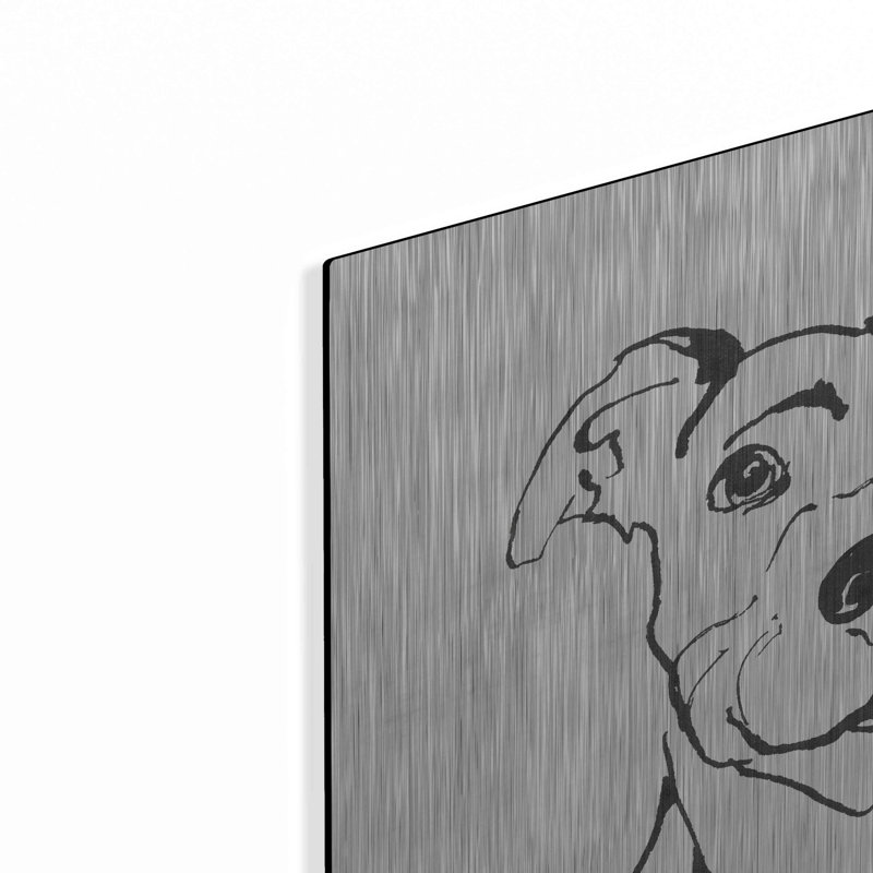 «Line Dog Pitbull I» par Chris Paschke, H 24 po x l 24 po