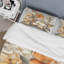 Ensemble de housse de couette en microfibre / polyester crème et orange-1582679042