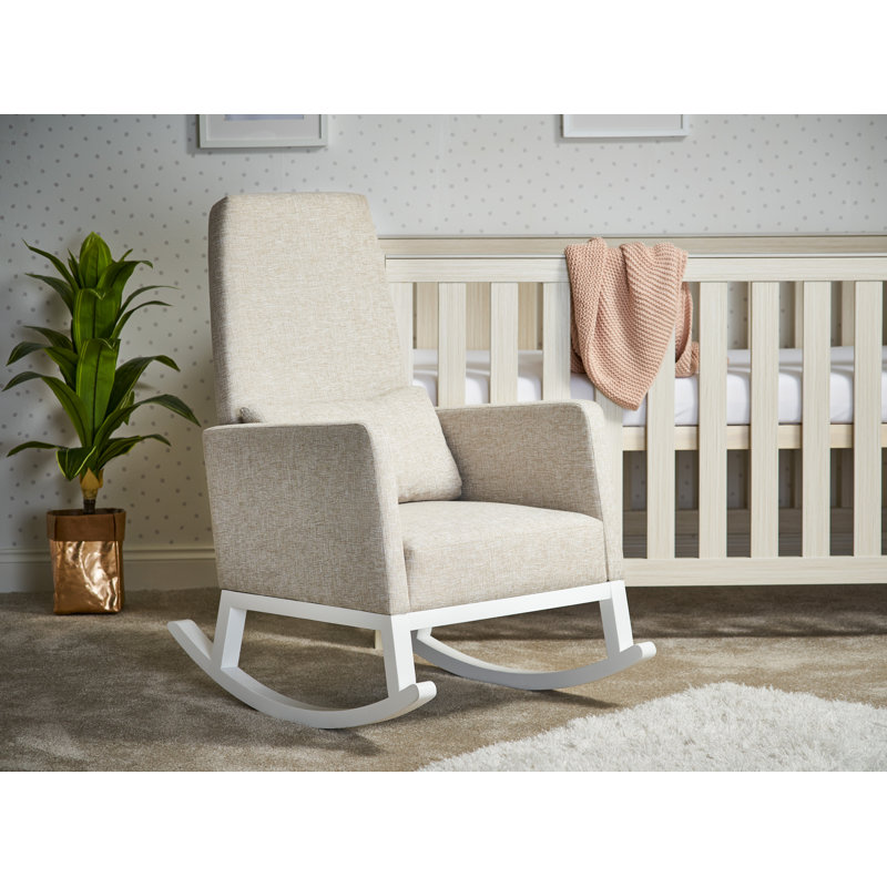 High Back Rocking Chair, Oatmeal