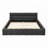 Chenille Fabric Grounded Bed Frame-1950865891