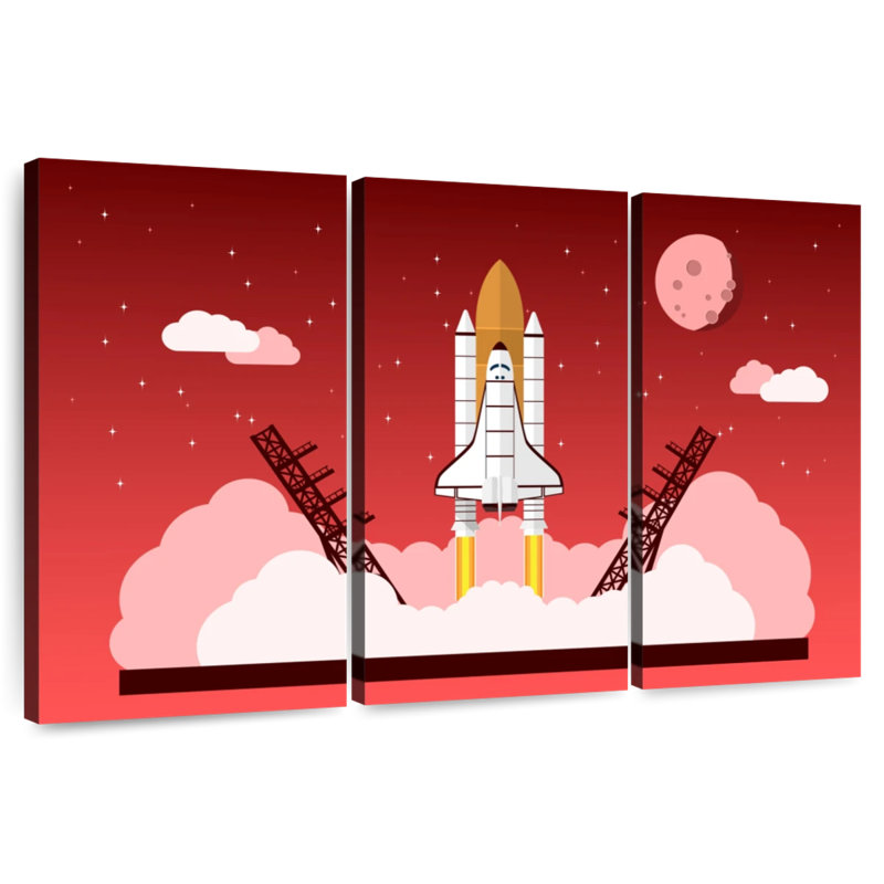 Lancement de la mission de la Navette spatiale, H 24 po x l 38 po