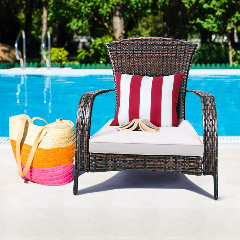 Abdulwahhab Wicker Outdoor Lounge Chair