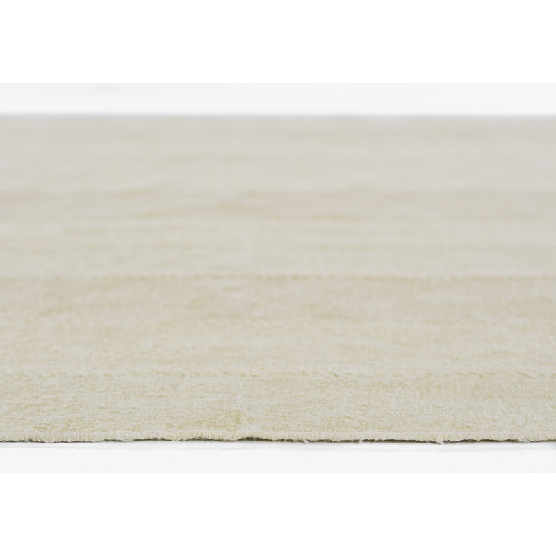 Koukila Linen Striped Area Rug in Beige, Rectangle 6'3" x 9'