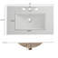 Meuble-lavabo autoportant 30 po gris avec lavabo en céramique et tiroirs cannelés à fermeture en douceur | Idée cadeau-1130958190