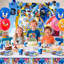 Sonic Birthday Party Supplies, 69Pcs Sonic Party Decorations & Sonic Party Tableware Set
