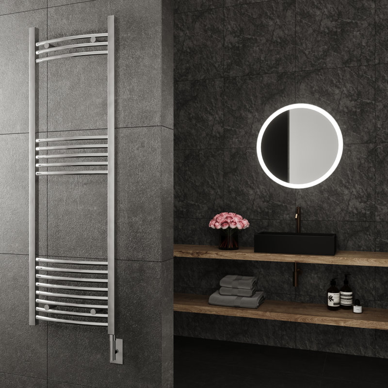 Chauffe-serviettes électrique mural Themis, Chrome
