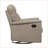 Recliners Modern Swivel Glider Recliner Chair, Latte Tan Brown Leather | Plywood,Solid Wood Frame | Light Brown-1303028143