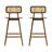Bari Indoor Wood Barstool, Walnut Finished, Set Of 2-1949723181